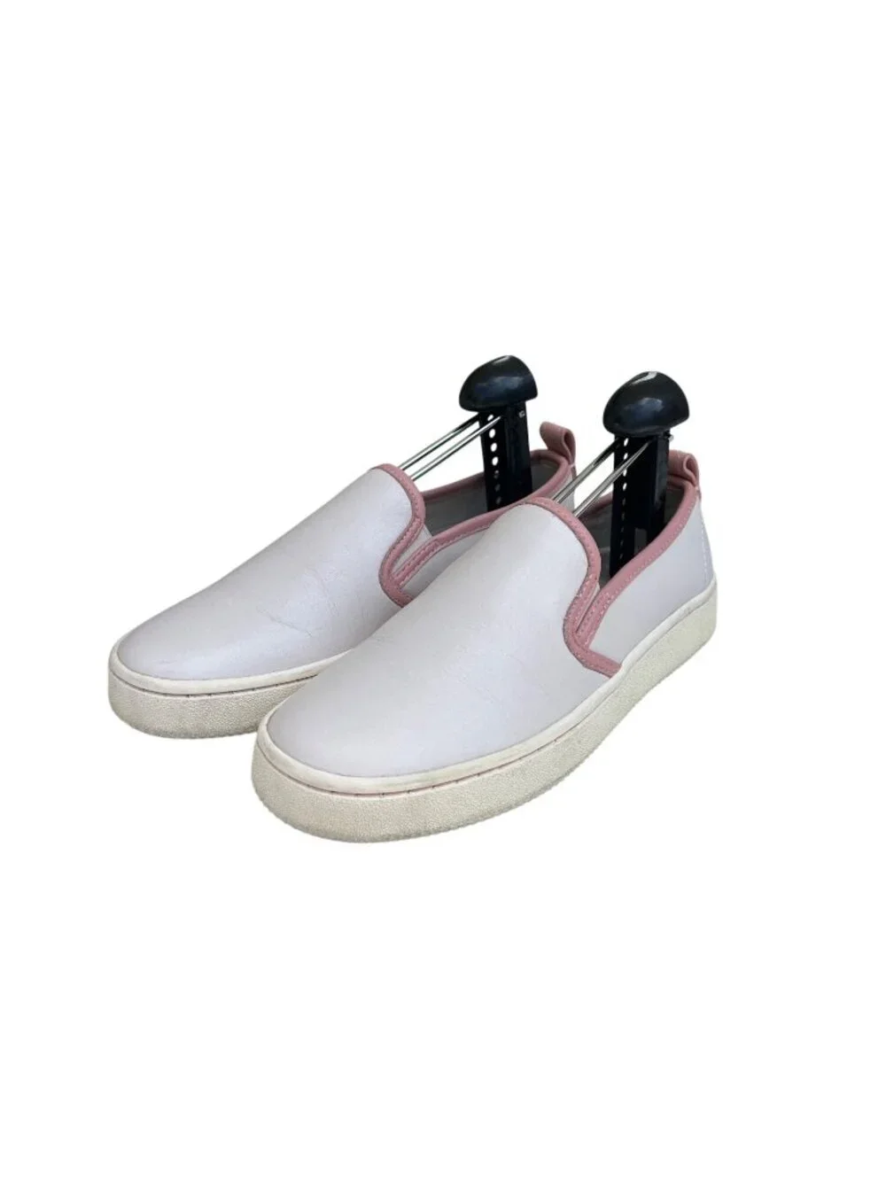 Coach Womens Slip-On Sneakers Pink & White Size 7.5 Casual Comfort Shoes